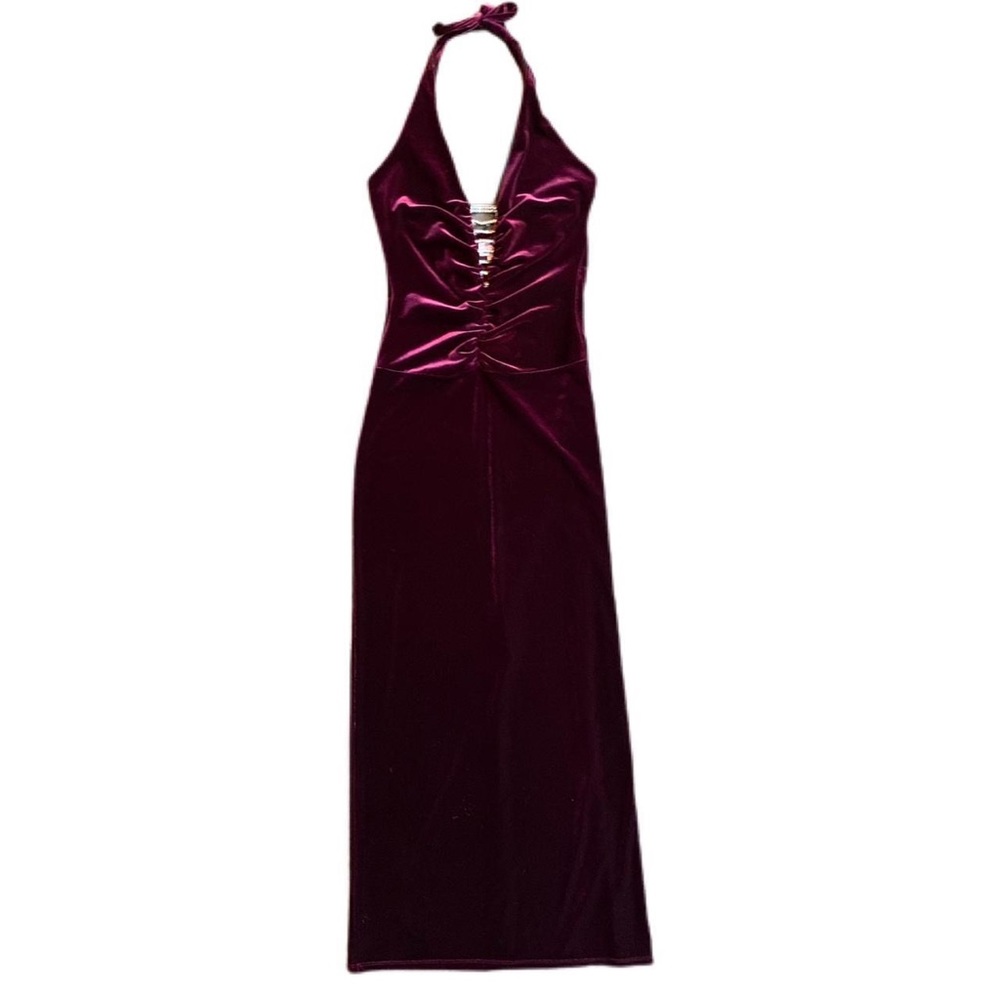 SOLD SOLD SOLD Stunning Full length Y2K ice ‘Velvet’ Dress - Picture 1 of 4